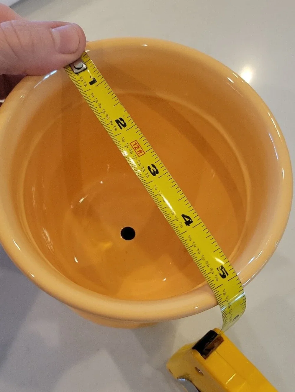New England Buttercup Yellow Ceramic Planter with Saucer